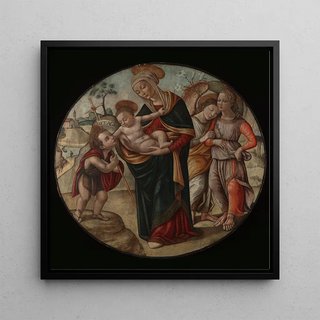 Vergine e Bambino con san Giovanni Battista - Maestro del Tondo Borghèse