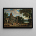 Mercanti orientali davanti a un castello - Mathijs Schoevaerdts — quadro incorniciato alla parete