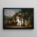 Una famiglia nobile che distribuisce elemosine in un parco - Mattheus Ignatius van Bree — quadro incorniciato alla parete