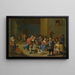 Interno di taverna con contadini che bevono e ballano - Mattheus van Helmont — quadro incorniciato alla parete
