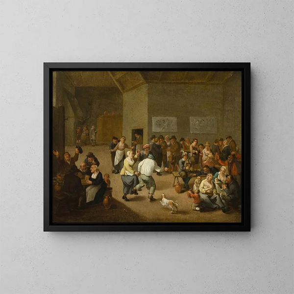Divertimento all'osteria - Mattheus van Helmont — quadro incorniciato alla parete