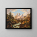 Un pittore sul bordo di un ruscello di montagna - Matthias Rudolf Toma — quadro incorniciato alla parete