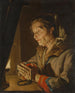 Vecchia donna in preghiera - Matthias Stom — vista dell’opera