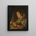 Vecchia donna in preghiera - Matthias Stom — quadro incorniciato alla parete