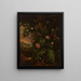 Un sol forestier con una donnola, un papavero allucinogeno e un cardo, una vista di Roma sullo sfondo - Matthias Withoos — quadro incorniciato alla parete