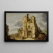 Rovine di chiesa - Matthieu Dubus — quadro incorniciato alla parete