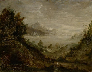 Paesaggio con lago - Matthäus Merian l'Ancien — vista dell’opera