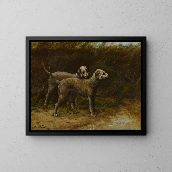 Due terrier Bedlington - Maud Earl — quadro incorniciato alla parete