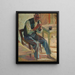 Uomo seduto - Maurice Albert Loutreuil — quadro incorniciato alla parete