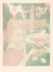 Giovane donna che riceve un mazzo di fiori in un giardino - Maurice Denis — vista dell’opera