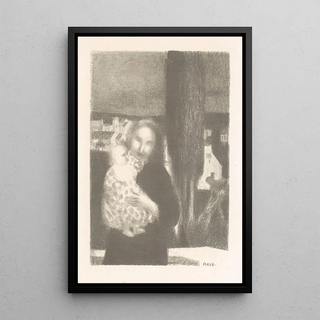 Maurice Denis - Moeder met baby bij een cipres.webp