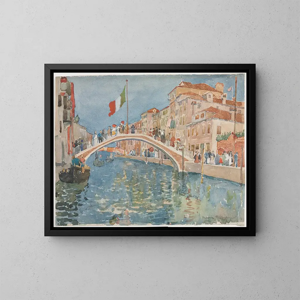 Un pont à Venise - Maurice Prendergast — quadro incorniciato alla parete