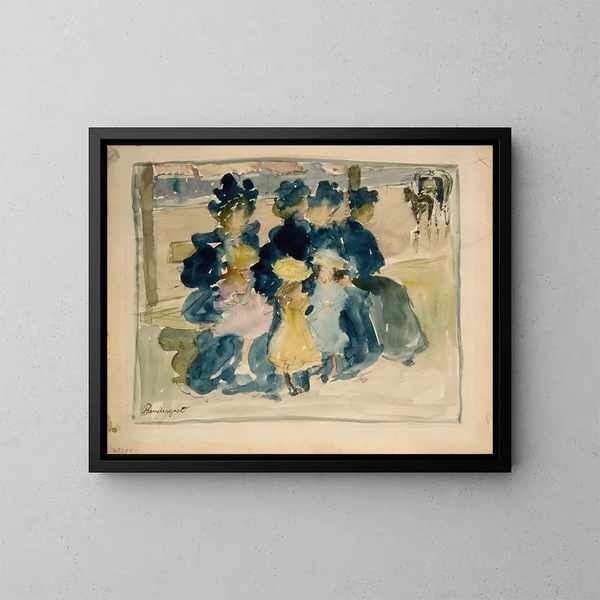 Le long du boulevard - Maurice Prendergast — quadro incorniciato alla parete