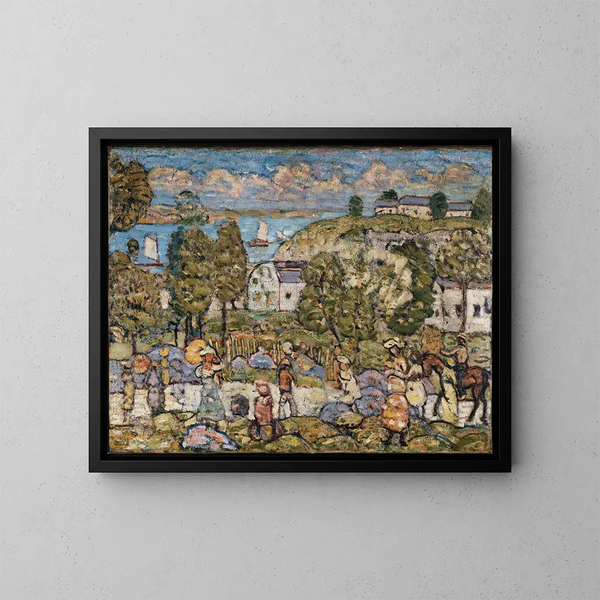 Paesaggio vicino a Nahant - Maurice Prendergast — quadro incorniciato alla parete