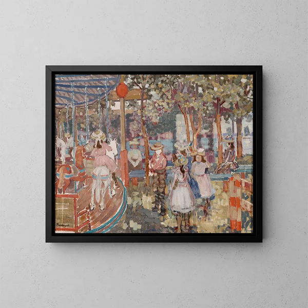 Carrousel - Maurice Prendergast — quadro incorniciato alla parete