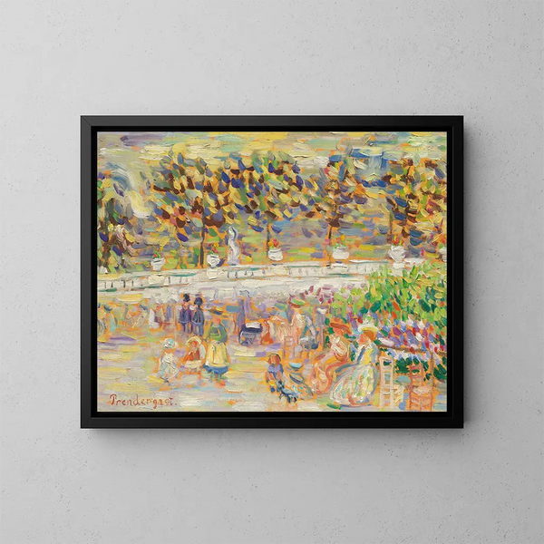Estate nel parco Giardino del Luxembourg Parigi - Maurice Prendergast — quadro incorniciato alla parete