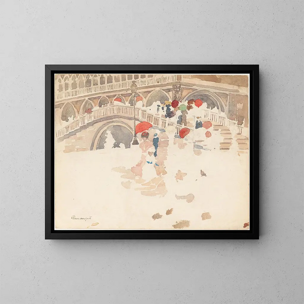 Parapluies sous la pluie à Venise - Maurice Prendergast — quadro incorniciato alla parete