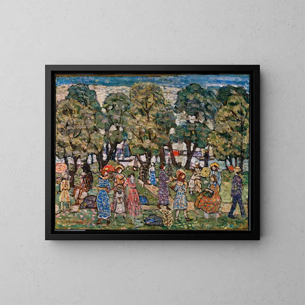 Sotto gli alberi - Maurice Prendergast — quadro incorniciato alla parete