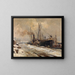 Porto di Anversa in inverno - Maurits Blieck — quadro incorniciato alla parete