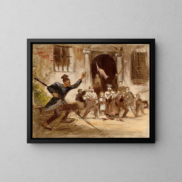 Levy en masse - Maurycy Gottlieb — quadro incorniciato alla parete