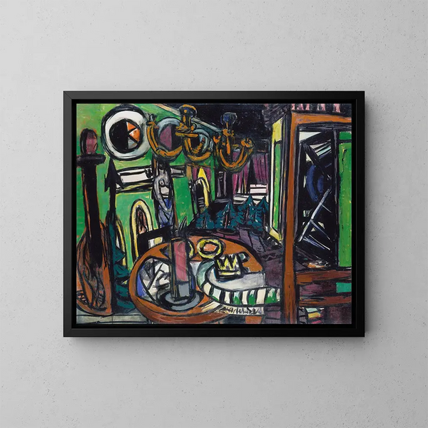 Riproduzione del dipinto Dietro le quinte - Max Beckmann