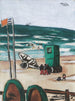 Bagni con cabina verde e battellieri con pantaloni rossi - Max Beckmann — vista dell’opera