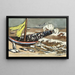 Mare marrone con gabbiani - Max Beckmann — quadro incorniciato alla parete