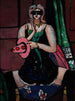 Maschera di carnevale Colombina verde viola e rosa - Max Beckmann — vista dell’opera
