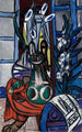 Grande nature morte intérieure bleue - Max Beckmann — vista dell’opera