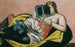 Donna sdraiata con libro e iris - Max Beckmann — vista dell’opera