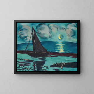 Max Beckmann - Mondnacht am Meer grn.webp