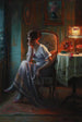 Giovane donna alla luce della lampada - Max Carlier — vista dell’opera