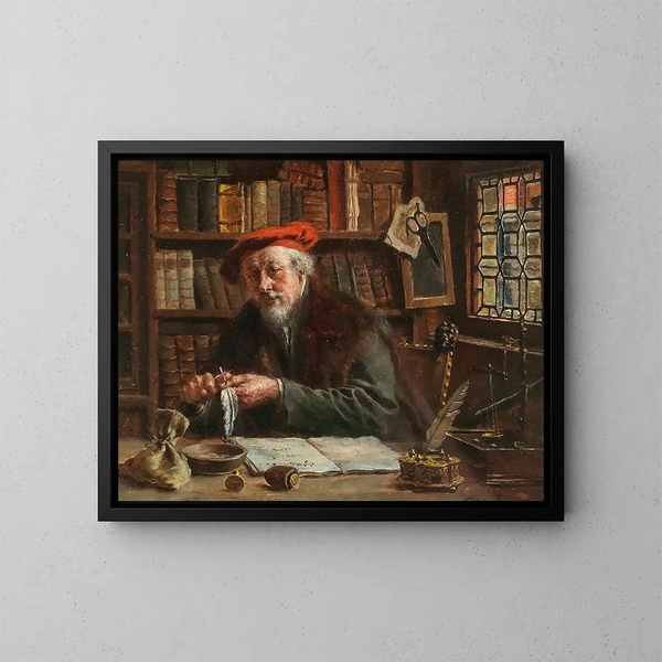 Il cambista - Max Gaisser — quadro incorniciato alla parete