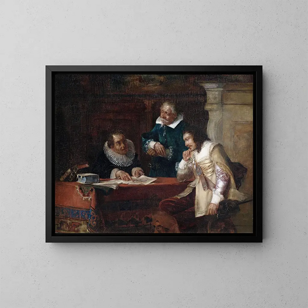 Signori dei topi in un interno storico - Max Gaisser — quadro incorniciato alla parete