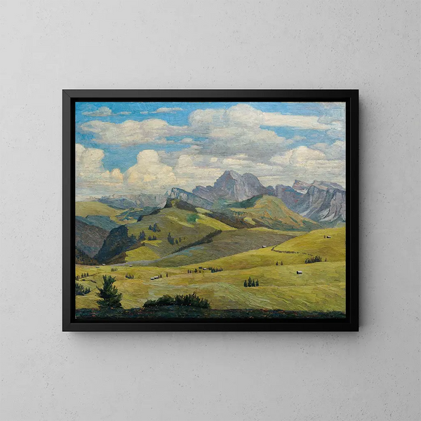 Alpe de Siusi Tirolo del Sud - Max Kahrer — quadro incorniciato alla parete