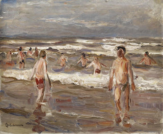 Max Liebermann - Badende Knaben im Meer.webp