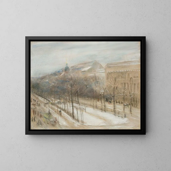 Vista dalla finestra del soggiorno dell'artista sulla strada Unter den Linden - Max Liebermann — quadro incorniciato alla parete