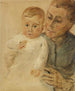 Piccola-figlia Maria tra le braccia della tata - Max Liebermann — vista dell’opera