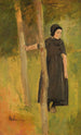 Bambino sotto gli alberi, studio per i bambini che giocano - Max Liebermann — vista dell’opera