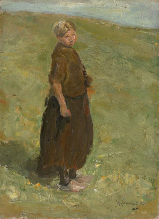 Max Liebermann - Mdchen auf der Dne stehend nach rechts.webp