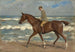 Cavaliere sulla spiaggia verso sinistra - Max Liebermann — vista dell’opera