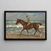 Cavaliere sulla spiaggia verso sinistra - Max Liebermann — quadro incorniciato alla parete