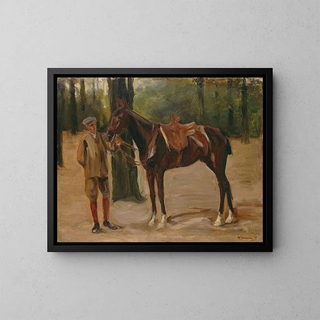 Max Liebermann - Reitknecht mit Pferd.webp