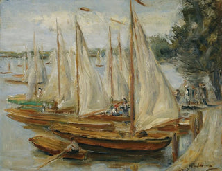 Max Liebermann - Segelboote Am Wannsee Sailing Boats On Wannsee Lake.webp