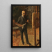 Autoritratto in abito davanti al cavalletto, in piedi - Max Liebermann — quadro incorniciato alla parete