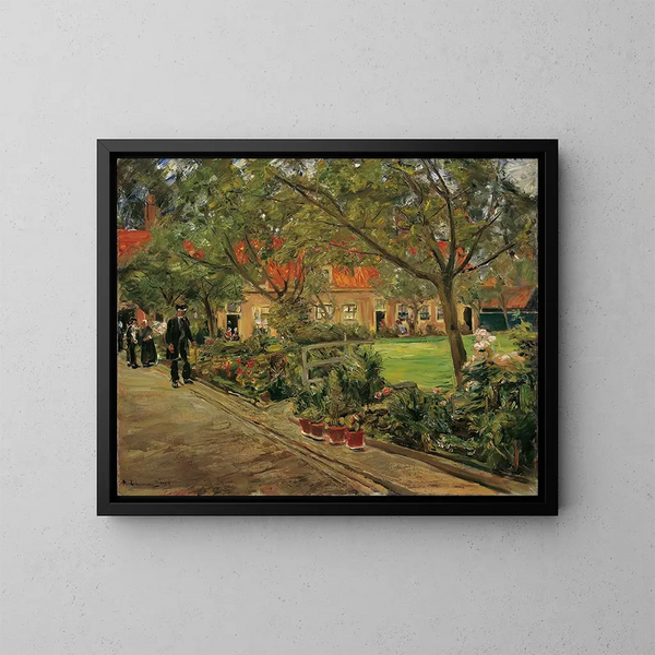 Giardino dell'ospedale a Edam - Max Liebermann — quadro incorniciato alla parete