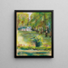 Il giardino degli artisti visto verso est dalla terrazza con vista sull'avenue dei betulle e sul Wannsee - Max Liebermann — quadro incorniciato alla parete