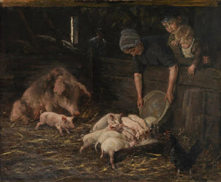 Max Liebermann - The nursery  pig pens.webp