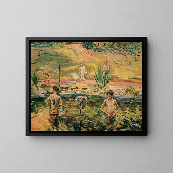 Garçons nageant - Max Slevogt — quadro incorniciato alla parete