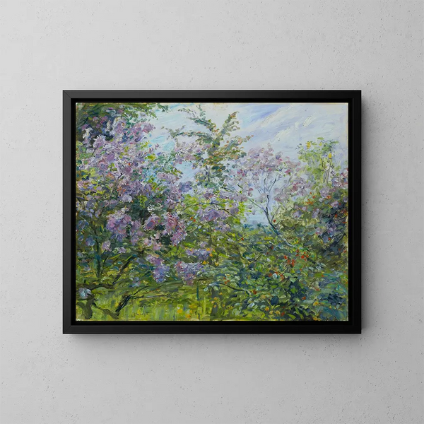 Lilas in fiore - Max Slevogt — quadro incorniciato alla parete